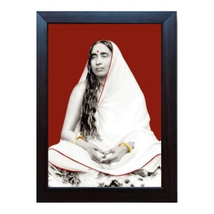 Hitech Sarada Ma Laminated photo frame for table, Study & living room, gifts (Pvc Frame and Front face - Glass, 8 x 6 inch) Hitech Sarada Ma Laminated photo frame for table, Study & living room, gifts (Pvc Frame and Front face - Glass, 8 x 6 inch)