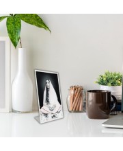 Car Desk/Table Top Sri Sarada Maa Acrylic L-Style Photo Stand - 2.5x3.5 Inches, Compact And Stylish Spiritual Display (F6704)