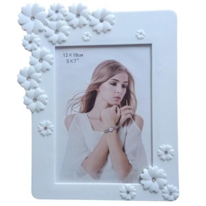 Hitech Sales Decorative Tabletop Photo Frame for Home Decor | White Floral Design Frame (5x7 Inch) | Elegant Picture Frame for Wedding, Anniversary, Birthday Gift Hitech Sales Decorative Tabletop Photo Frame for Home Decor | White Floral Design Frame (5x7 Inch) | Elegant Picture Frame for Wedding, Anniversary, Birthday Gift