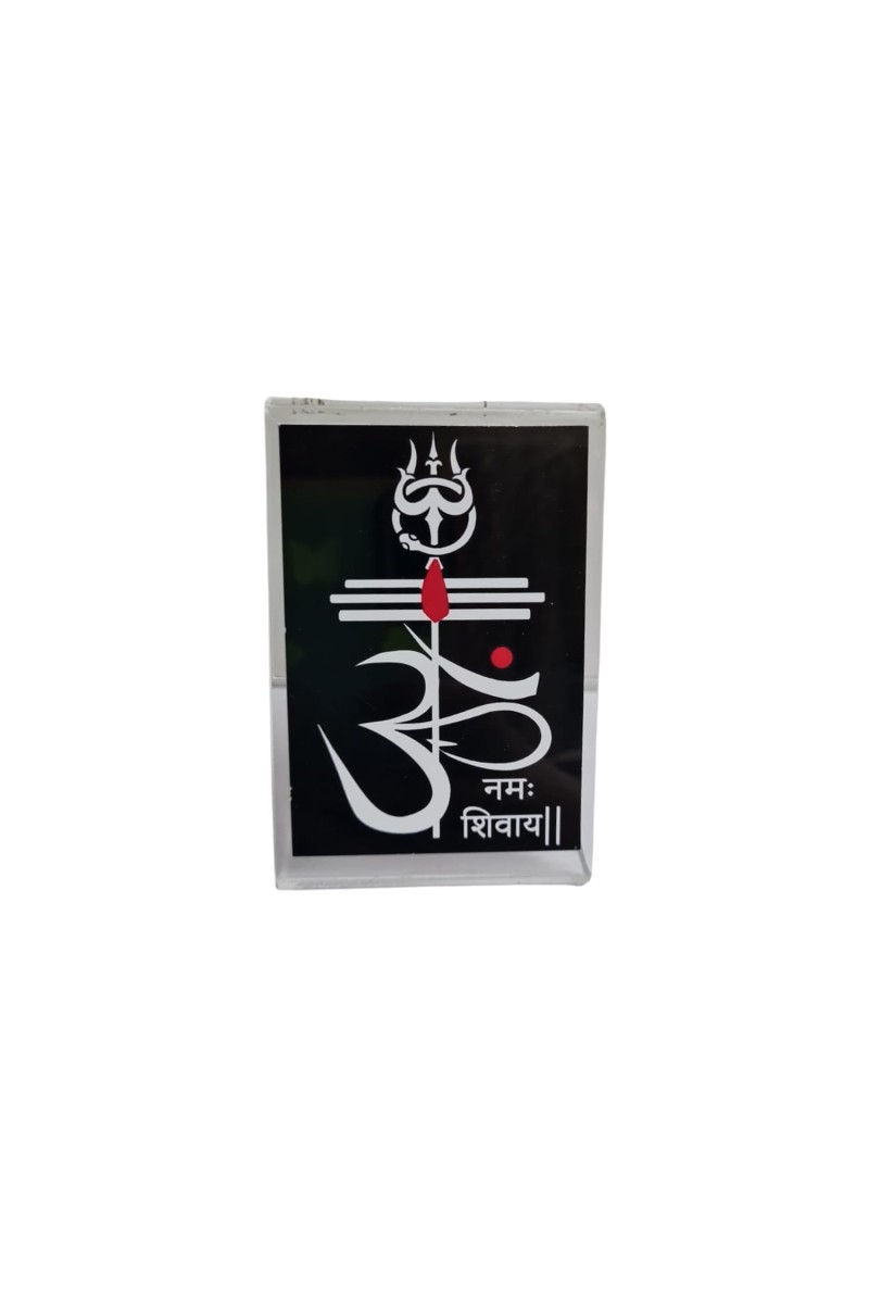 HiTechMart Om Namah Shivaya Acrylic Photo Frame – Divine Lord Shiva Symbol for Home, Office & Pooja Room Décor