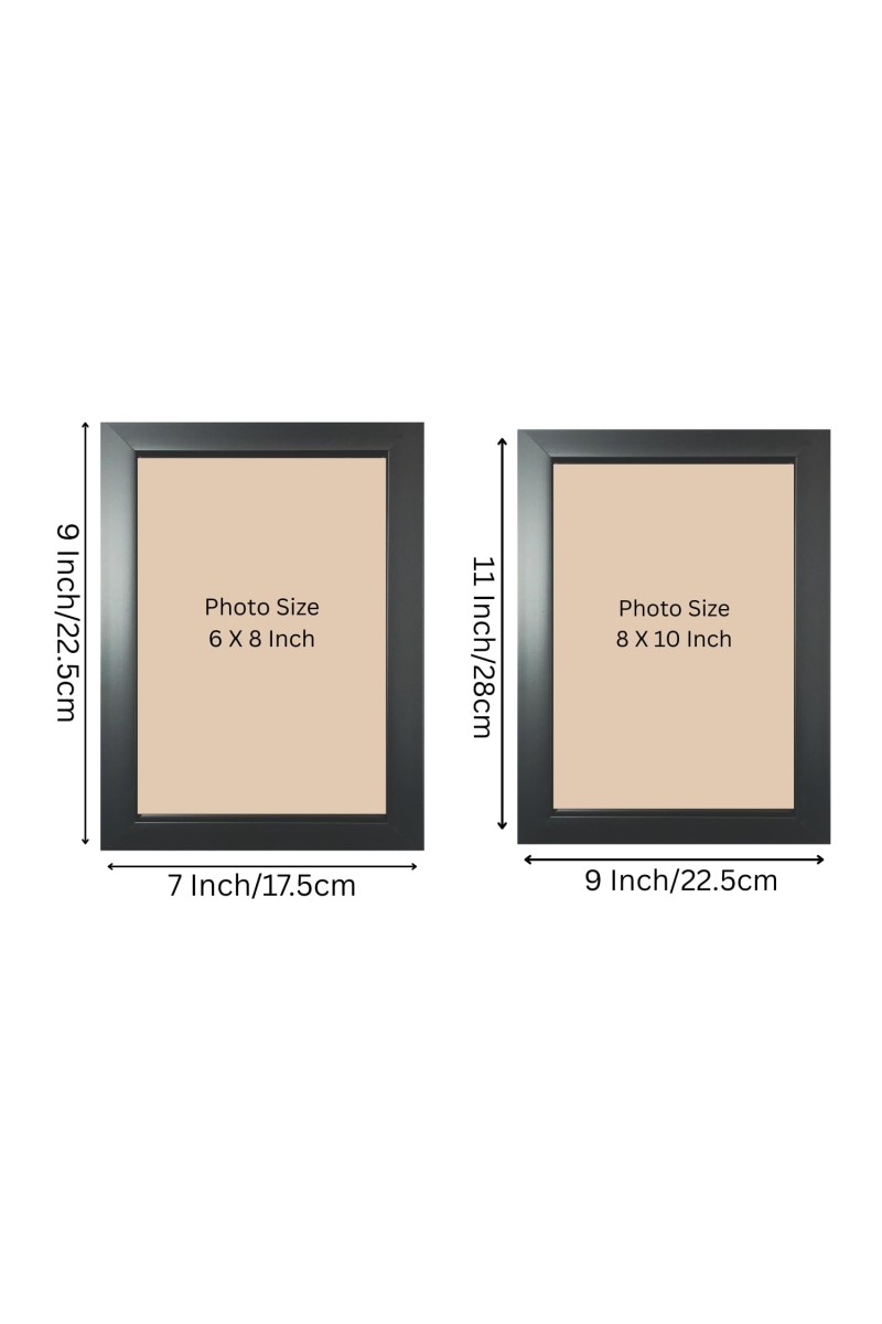 Set of 2 Black Photo Frames for Wall & Table Décor – Modern Minimalist Empty Picture Frames for Home & Office, Display Portrait or Landscape Orientation. (2, 11x9)