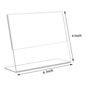 HiTechMart Acrylic Stand Holder for QR Code, Photos, Sign Display – Waterproof & Easy to Wipe, Clear Double-Sided Tabletop Frame for Office, Restaurant, Event,Home Use (4x6) (4) HiTechMart Acrylic Stand Holder for QR Code, Photos, Sign Display – Waterproof & Easy to Wipe, Clear Double-Sided Tabletop Frame for Office, Restaurant, Event,Home Use (4x6) (4)