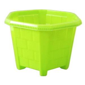 Small Flower Pots (5 H x 6 W) - Decorative Planters for Indoor & Outdoor Use - Perfect for Succulents, Herbs, and Small Plants (Pack of 1) (Green)