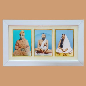 Hi tech Sales Swami Vivekananda & Ramkrishna Paramahansa & Sarada Maa photo frame | synthetic photo Frame with Glass | For wall, living room, gifts, pooja (Multicolor) Hi tech Sales Swami Vivekananda & Ramkrishna Paramahansa & Sarada Maa photo frame | synthetic photo Frame with Glass | For wall, living room, gifts, pooja (Multicolor)