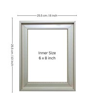 HiTechMart Modern Grey 8 x 10 inch Picture Frame Polystyrene Photo Frame with Glass Front, Vertical Display Ideal for Office, Home, or Gifting
