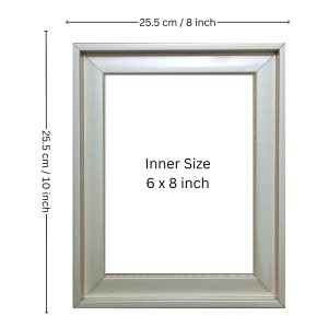HiTechMart Modern Grey 8 x 10 inch Picture Frame Polystyrene Photo Frame with Glass Front, Vertical Display Ideal for Office, Home, or Gifting