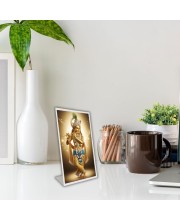 Car Desk/Table Top Divine Krishna Acrylic L-Style Photo Stand - 2.5x3.5 Inches, Compact And Stylish Spiritual Display (F6676)