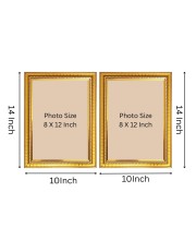 Set of 2 Gold Ornate Picture Frames – Vintage Decorative Photo Frames for Wall or Tabletop Display, Classic Baroque Style Home Décor