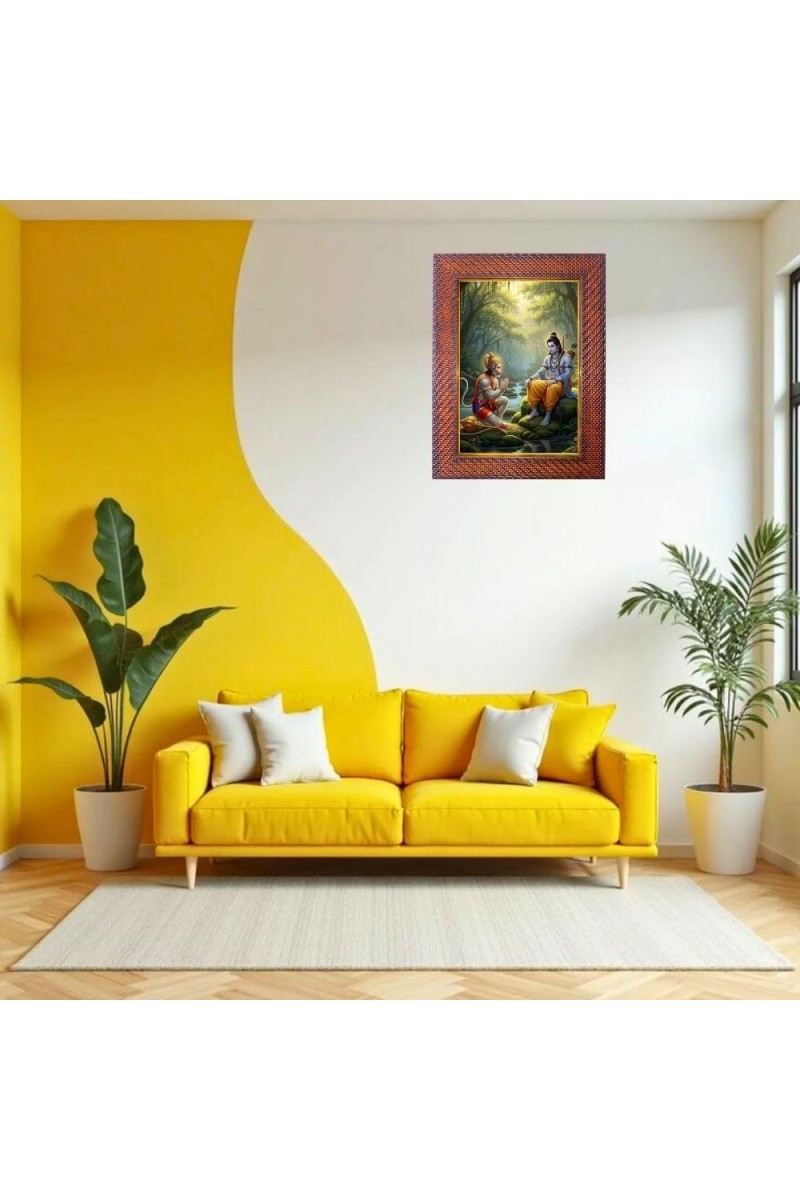 Lord Vishnu Narsinha Avatar Photo Frame 13X17 Inch Religious Wall & Table Decor Frame | Lord Vishnu Narsinha Avatar Spiritual Photo Frame For Home, Temple & Office (F18183X13X17)