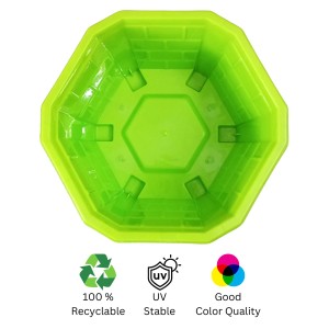 Small Flower Pots (5 H x 6 W) - Decorative Planters for Indoor & Outdoor Use - Perfect for Succulents, Herbs, and Small Plants (Pack of 1) (Green)