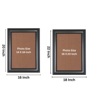 Set of 2 Black Photo Frames for Wall & Table Décor – Sleek Modern Empty Picture Frames for Home & Office, Display Portrait or Landscape Orientation (2, 22x18)