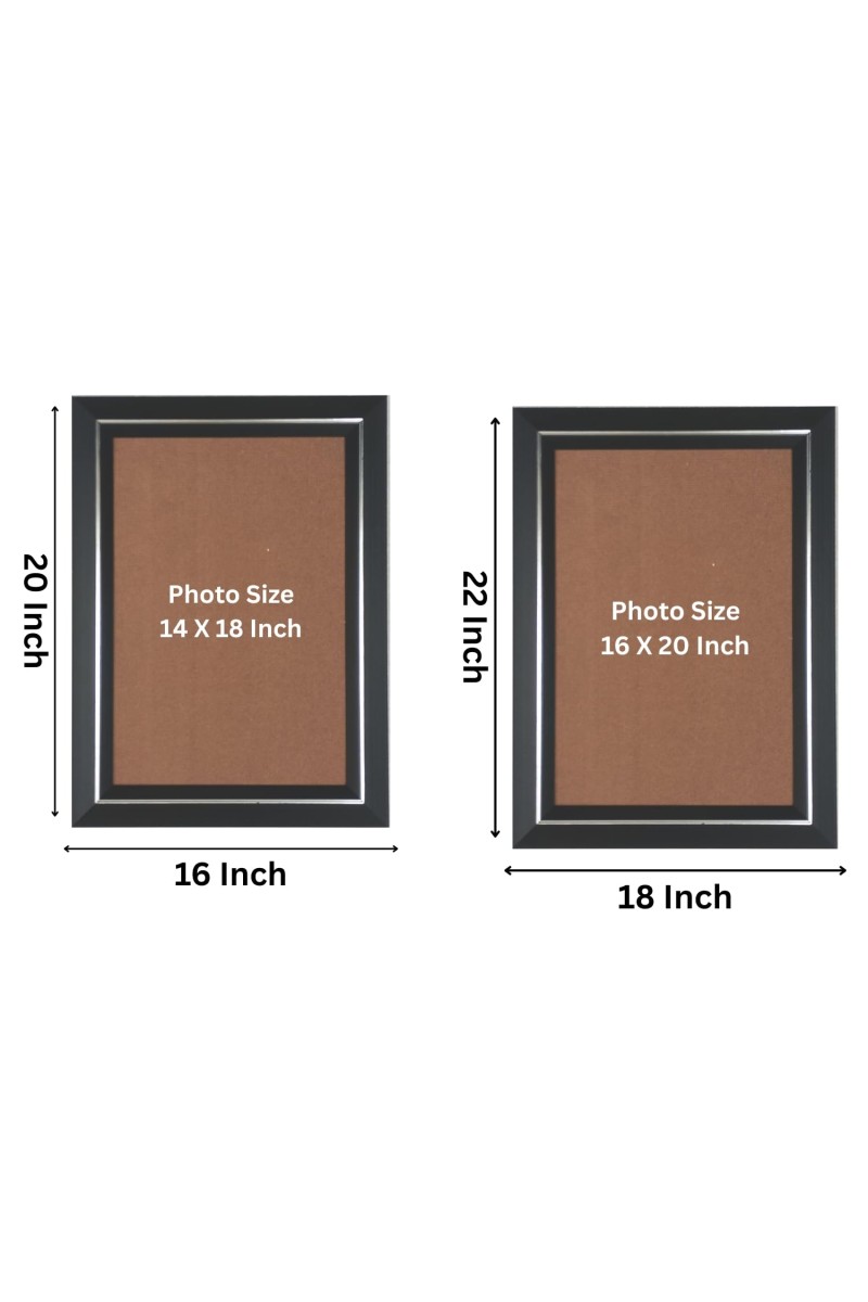 Set of 2 Black Photo Frames for Wall & Table Décor – Sleek Modern Empty Picture Frames for Home & Office, Display Portrait or Landscape Orientation (2, 22x18)