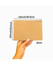 8mm MDF Boards for DIY Arts & Crafts (Pack of 4) | Premium Wood MDF Sheets for Painting, Resin Art, Fluid Art, Decoupage, Mandala Art, Pyrography & Lamination | Smooth Surface Craft Boards. (10x12 inch)