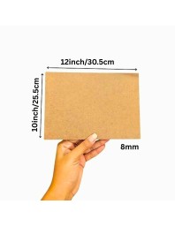 8mm MDF Boards for DIY Arts & Crafts (Pack of 4) | Premium Wood MDF Sheets for Painting, Resin Art, Fluid Art, Decoupage, Mandala Art, Pyrography & Lamination | Smooth Surface Craft Boards. (10x12 inch)
