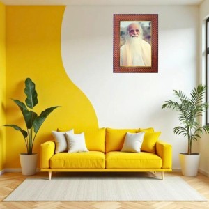 Swami Chinmayananda Saraswati Photo Frame 21X25 Inch Religious Wall & Table Decor Frame | Swami Chinmayananda Saraswati Spiritual Photo Frame For Home, Temple & Office (F18293X21X25)