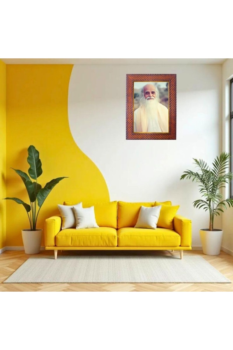 Swami Chinmayananda Saraswati Photo Frame 21X25 Inch Religious Wall & Table Decor Frame | Swami Chinmayananda Saraswati Spiritual Photo Frame For Home, Temple & Office (F18293X21X25)