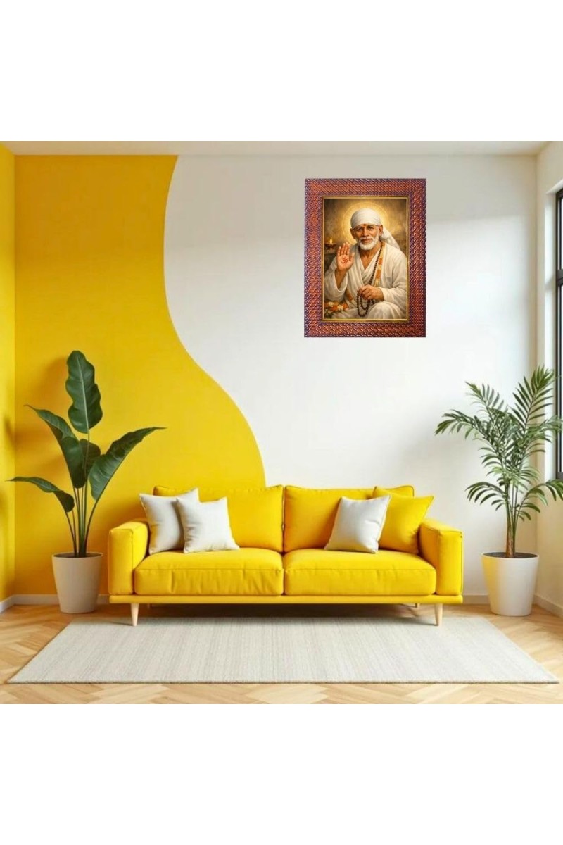 Swami Sivananda Saraswati Photo Frame 19X23 Inch Religious Wall & Table Decor Frame | Swami Sivananda Saraswati Spiritual Photo Frame For Home, Temple & Office | Decorative Hindu God & Goddess Fra