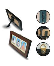 Hitech sales Sarada Devi, Ramakrishna Paramahansa and Swami Vivekananda Polystyrene Small Photo Frame for Decoration, Gifting (Tabletop, Rectangular, 7 x 4 inches Frame, Brown, Pack of 1)