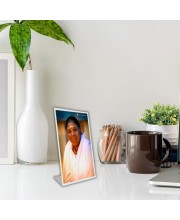 Car Desk/Table Top Mata Amritanandamayi Devi Acrylic L-Style Photo Stand - 2.5x3.5 Inches, Compact And Stylish Spiritual Display (F6694)
