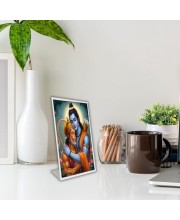 Car Desk/Table Top Lord Ram Lord Hanuman Acrylic L-Style Photo Stand - 2.5x3.5 Inches, Compact And Stylish Spiritual Display (F6712)