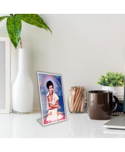 Car Desk/Table Top Prabhu Jagadbandhu Acrylic L-Style Photo Stand - 2.5x3.5 Inches, Compact And Stylish Spiritual Display (F6684)