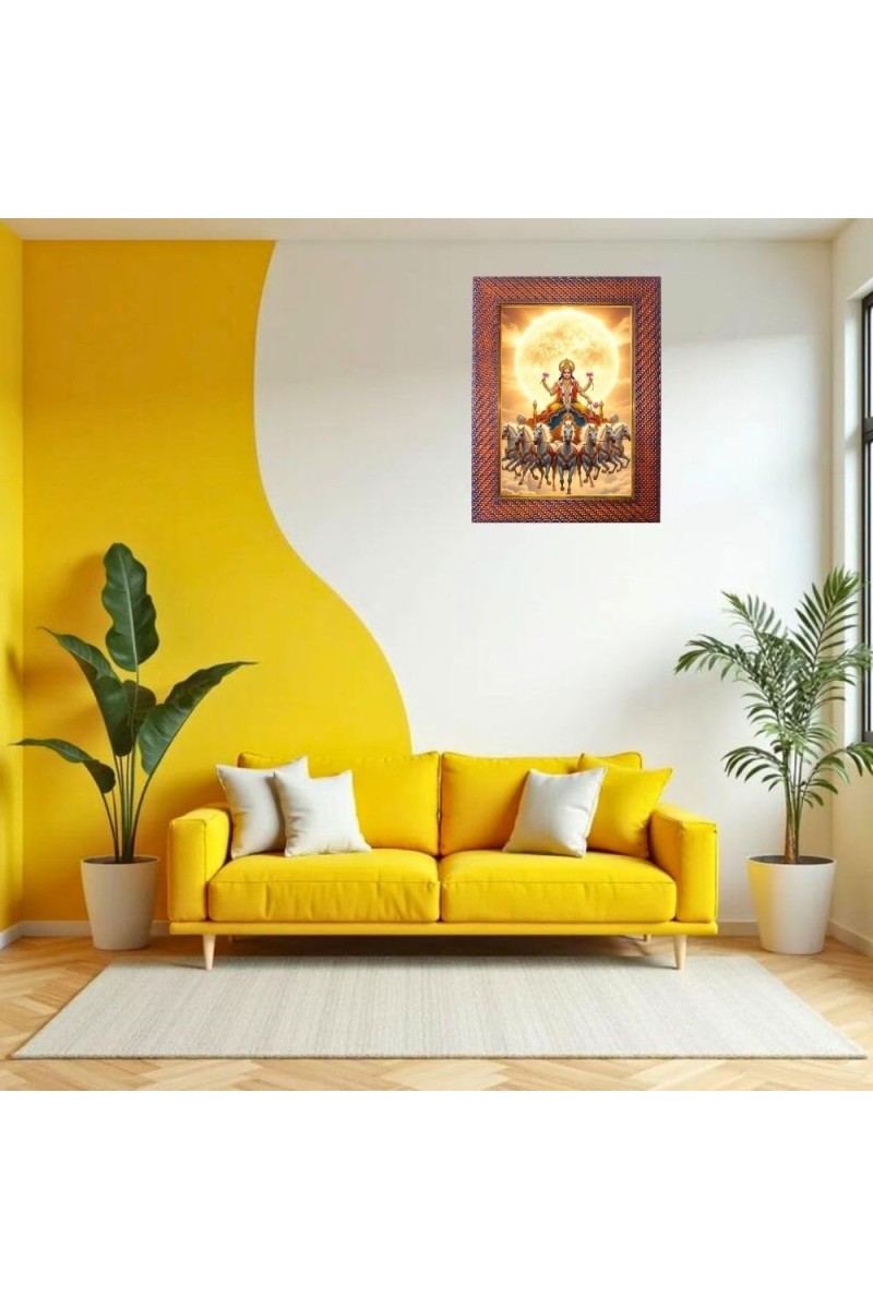 Lord Ayyapan Photo Frame 21X25 Inch Religious Wall & Table Decor Frame | Lord Ayyapan Spiritual Photo Frame For Home, Temple & Office | Decorative Hindu God & Goddess Frame (Pack Of 1) (F18210)