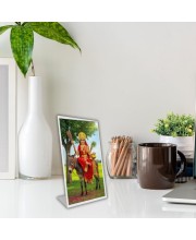 Car Desk/Table Top Jay Maa Sheetla Acrylic L-Style Photo Stand - 2.5x3.5 Inches, Compact And Stylish Spiritual Display (F6670)