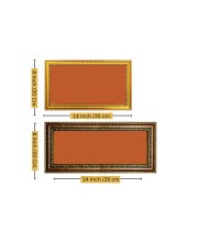 Tirthankara Photo Frame - 8x14 Inch Brown Wooden Frame | Hindu Gods Wall Decor For Home & Office