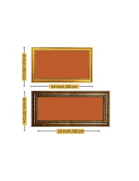 Shree Ram Krishna, Maa Kaali, Shree Sharada Maa Photo Frame - 8x14 Inch Brown Wooden Frame | Hindu Gods Wall Decor For Home & Office
