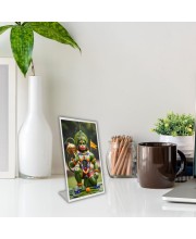 Car Desk/Table Top Lord Hanuman Acrylic L-Style Photo Stand - 2.5x3.5 Inches, Compact And Stylish Spiritual Display (F6675)