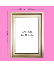 HiTechMart 11x15 Golden Picture Frame Classic Style with Acrylic Glass Wall Mount Display Decorative Frame for Personal & Family Photos, Home Decor & Gifting