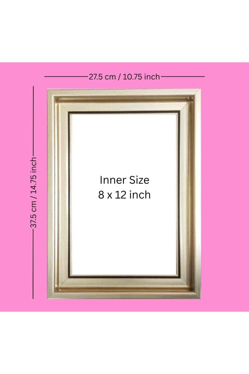 HiTechMart 11x15 Golden Picture Frame Classic Style with Acrylic Glass Wall Mount Display Decorative Frame for Personal & Family Photos, Home Decor & Gifting