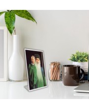 Car Desk/Table Top Bhagwan Shree Rajneesh Acrylic L-Style Photo Stand - 2.5x3.5 Inches, Compact And Stylish Spiritual Display (F6719)