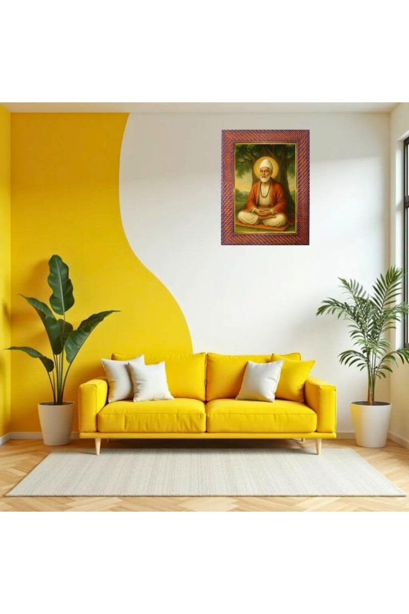Swami Sivananda Photo Frame 21X25 Inch Religious Wall & Table Decor Frame | Swami Sivananda Spiritual Photo Frame For Home, Temple & Office | Decorative Hindu God & Goddess Frame (Pack Of 1) (F184