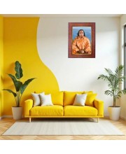 Master Neem Karoli Baba Photo Frame Religious Wall & Table Decor Frame | Master Neem Karoli Baba Spiritual Photo Frame For Home, Temple & Office | Decorative Hindu God & Goddess Frame (