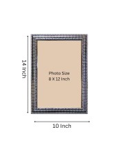 Elegant Silver Decorative Photo Frame for Home & Office Décor | Vintage Wall & Tabletop Frame | Synthetic Wood Design with Acrylic Front | Ideal for Photos, Paintings & Certificates