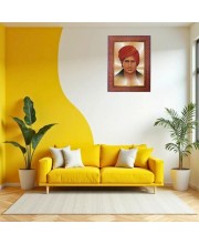Swami Dayananda Photo Frame 10x14 Inch Religious Wall & Table Decor Frame | Swami Dayananda Spiritual Photo Frame For Home, Temple & Office | Decorative Hindu God & Goddess Frame (Pack Of 1) (F184