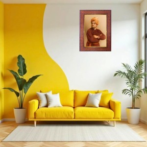 Swami Vivekananda Photo Frame 10x14 Inch Religious Wall & Table Decor Frame | Swami Vivekananda Spiritual Photo Frame For Home, Temple & Office | Decorative Hindu God & Goddess Frame (Pack Of 1) (