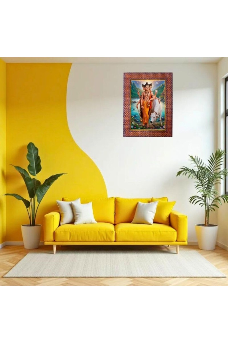 Maa Durga Photo Frame 15X19 Inch Religious Wall & Table Decor Frame | Maa Durga Spiritual Photo Frame For Home, Temple & Office | Decorative Hindu God & Goddess Frame (Pack Of 1) (F18123)