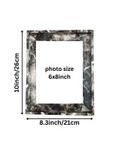 Black Marble Design Photo Frame for Home & Office | Tabletop & Wall Mount Display | Fits 6x8 Inch Pictures | Modern Decorative Picture Frame (Black & White Marble) Black Marble Design Photo Frame for Home & Office | Tabletop & Wall Mount Display | Fits 6x8 Inch Pictures | Modern Decorative Picture Frame (Black & White Marble)