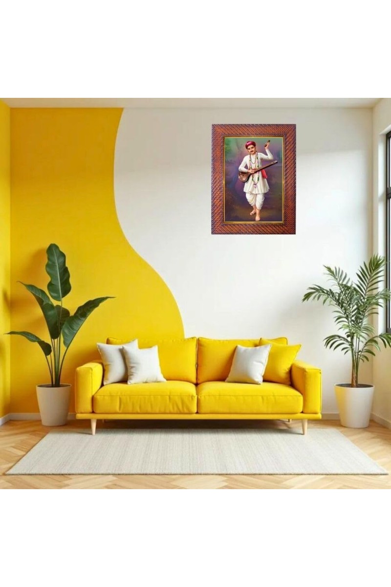 Sant Kabir Das Photo Frame 13X17 Inch Religious Wall & Table Decor Frame | Sant Kabir Das Spiritual Photo Frame For Home, Temple & Office | Decorative Hindu God & Goddess Frame (Pack Of 1) (F18415