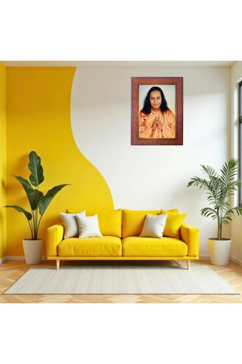 Maharishi Mahesh Yogi Photo Frame 13X17 Inch Religious Wall & Table Decor Frame | Maharishi Mahesh Yogi Spiritual Photo Frame For Home, Temple & Office | Decorative Hindu God & Goddess Frame (Pack