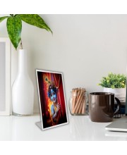 Car Desk/Table Top Divine Krishna Acrylic L-Style Photo Stand - 2.5x3.5 Inches, Compact And Stylish Spiritual Display (F6727)