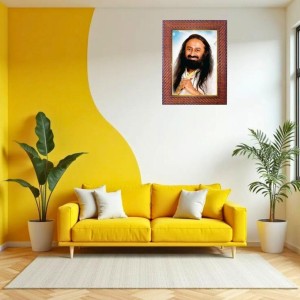 Pujya Morari Bapu Photo Frame 21X25 Inch Religious Wall & Table Decor Frame | Pujya Morari Bapu Spiritual Photo Frame For Home, Temple & Office (F18315X21X25)