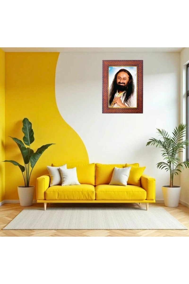 Pujya Morari Bapu Photo Frame 21X25 Inch Religious Wall & Table Decor Frame | Pujya Morari Bapu Spiritual Photo Frame For Home, Temple & Office (F18315X21X25)