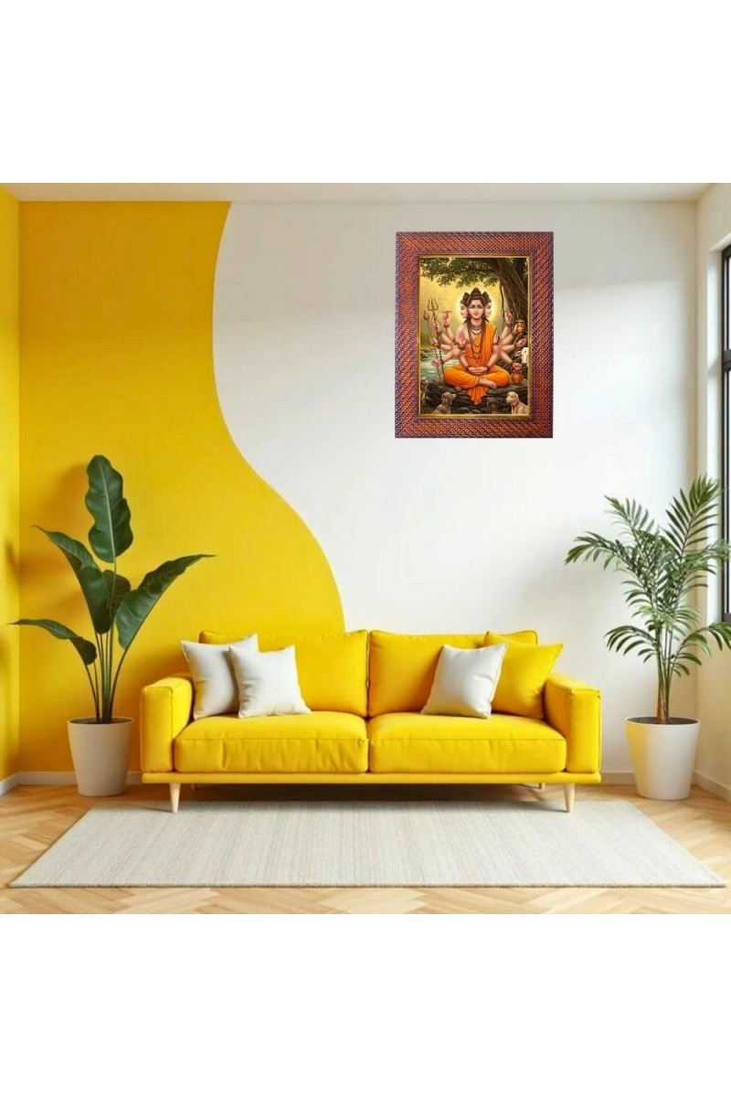 Maa Durga Photo Frame 13X17 Inch Religious Wall & Table Decor Frame | Maa Durga Spiritual Photo Frame For Home, Temple & Office | Decorative Hindu God & Goddess Frame (Pack Of 1) (F18123)