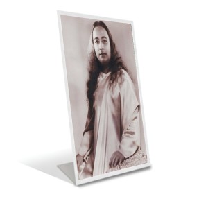 Car Desk/Table Top Paramahansa Yogananda Acrylic L-Style Photo Stand - 2.5x3.5 Inches, Compact And Stylish Spiritual Display (F6705)