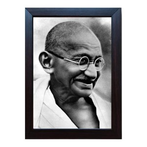 Hitech Mahatma Gandhi Ji Laminated photo frame for table, Study & living room, gifts (Pvc Frame and Front face - Glass, 8 x 6 inch)