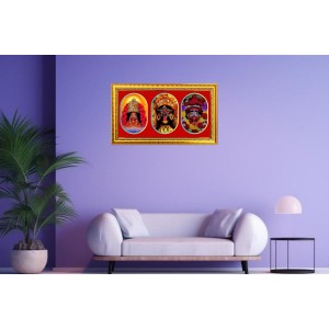 Maa Kaali Photo Frame - 8x14 Inch Brown Wooden Frame | Hindu Gods Wall Decor For Home & Office Maa Kaali Photo Frame - 8x14 Inch Brown Wooden Frame | Hindu Gods Wall Decor For Home & Office