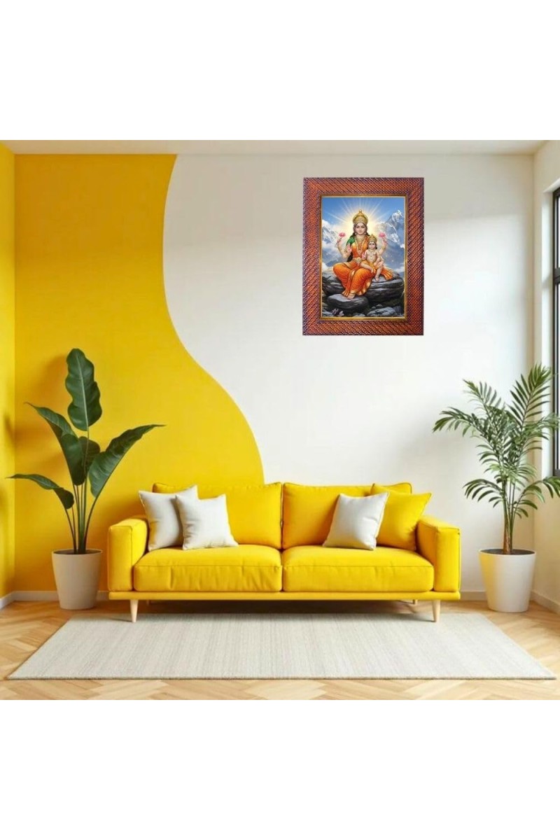 Mata Skandmata Photo Frame 21X25 Inch Religious Wall & Table Decor Frame | Mata Skandmata Spiritual Photo Frame For Home, Temple & Office (F18388X21X25)